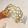 Hollow 304 Stainless Steel Cuff Bangles for Women LS-BJEW-L709-03G-1