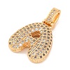 Brass Micro Pave Cubic Zirconia Pendants KK-C076-29A-G01-2