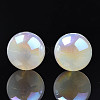 Rainbow Iridescent Plating Acrylic Beads PACR-S221-008C-03-2