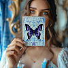 4Pcs Butterfly Carbon Steel Cutting Dies Stencils with PET Hollow Out Drawing Painting Stencils Sets & 1Pc PVC Plastic Stamps DIY-GL0004-149-4