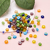 300Pcs 10 colors Handmade Millefiori Glass Beads LAMP-TA0002-05-14