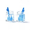 Imitation Drink Resin Pendants CRES-S359-32C-4