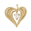 Brass Micro Pave Cubic Zirconia Pendants KK-F930-25B-G01-1