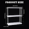 2-Tier Transparent Acrylic Minifigures Display Case ODIS-WH0043-23B-2