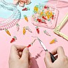30Pcs 3 Styles Glass Pendants PALLOY-CJ00094-5