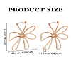 1 Pair Flower Alloy Hoop Earrings for Women EJEW-LP0004-78G-2