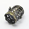 Brass Rack Plating Cage Pendants KK-F722-41AB-RS-2