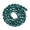 Transparent Electroplate Glass Beads Strands EGLA-N013-T6mm-B24-2