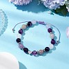 Gemstone Braided Bead Bracelets for Women Girl BJEW-JB11141-04-2