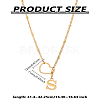 1Pc Letter & Heart Stainless Steel Lariat Necklaces for Women NJEW-LP0002-87G-S-2