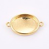 Brass Cabochon Connector Settings KK-F748-26G-1