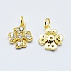 Brass Micro Pave Cubic Zirconia Charms RB-I078-65G-NR-2