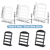 6Pcs 6 Styles 4-Tier PP Plastic Slant Back Earring Organizer Display Stands EDIS-DR0001-03-2