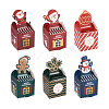 Magibeads 24Pcs 6 Style Christmas Theme Paper Fold Gift Boxes CON-MB0001-07-1