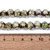 Handmade Foil Glass Lampwork Beads Strands DICH-T023-02D-4