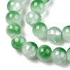 Crackle Baking Paint Imitation Jade Glass Beads Strands DGLA-T003-10mm-07-2