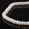 1 Strand Electroplate Opaque Solid Color Crystal Glass Rondelle Beads Strands X-EGLA-F048A-01AB-2