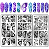 Stainless Steel DIY Nail Art Templates MRMJ-WH0092-047-1