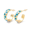 Real 18K Gold Plated Brass Stud Earrings for Women EJEW-I684-06G-01-RS-1
