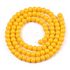 Opaque Solid Color Glass Beads Strands GLAA-T032-P4mm-08-3