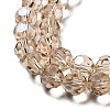 Electroplate Transparent Glass Beads Strands EGLA-A035-T8mm-A22-3