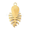 Real 18K Gold Plated 304 Stainless Steel Pendants STAS-A084-18G-03-2