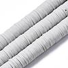 Flat Round Handmade Polymer Clay Beads CLAY-R067-12mm-39-1