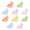 10Pcs UV Plating Opaque Acrylic Beads OACR-TA0004-10-1