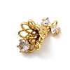 Rack Plating Brass with Cubic Zirconia Pendants KK-Q010-08G-2