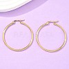 Ring 304 Stainless Steel Big Hoop Earrings X-EJEW-N0016-11G-F-5