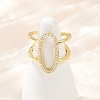 Brass Micro Pave Cubic Zirconia Cuff Rings for Women RJEW-F186-02G-3