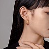 Acrylic Rectangle Thick Hoop Earrings JE1013B-7