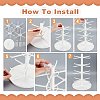 4 Tier Rotatable Plastic Earring Display Tree Stands ODIS-WH0038-41-3