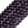 Natural Amethyst Round Bead Strands G-L170-12mm-02-2