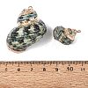 Electroplate Natural Spiral Shell Pendants SSHEL-Q100-55G-3