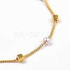 Brass Beaded Bracelets BJEW-JB05354-2