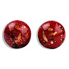 Spray Painted Resin Beads RESI-N034-19-V05-2