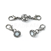 1Pc Alloy Crystal Rhinestone Magnetic Clasps ALRI-YW0001-11B-1