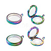 2Pcs 2 Style Alloy Magnetic Locket Pendants PALLOY-TA0002-33M-2