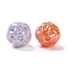 UV Plating Rainbow Iridescent Acrylic Beads SACR-A006-08B-3