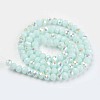 Electroplate Opaque Solid Color Glass Beads Strands EGLA-A034-P1mm-L09-2