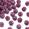 Polymer Clay Pave Rhinestone Beads RB-Q197-10mm-18-2
