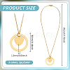 3Pcs 3 Colors 304 Stainless Steel Pendant Necklaces NJEW-BC0001-12-2