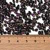 Spray Painted Glass Seed Beads SEED-F005-08A-02-4