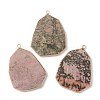 Natural Mixed Gemstone Pendants G-B009-24G-G-2