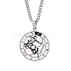 Non-Tarnish Unisex 201 Stainless Steel Constellation Pendant Necklaces NJEW-T011-LA721-9-1