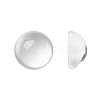 Transparent Half Round Glass Cabochons X-GGLA-R027-16mm-1