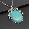 Natural Turquoise Pendant Necklaces CA3400-3