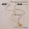 Vintage 304 Stainless Steel Glass Eye of Ra Pendant Necklaces for Women EQ3909-6
