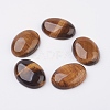 Natural Tiger Eye Flat Back Cabochons G-G741-25x35mm-01-1